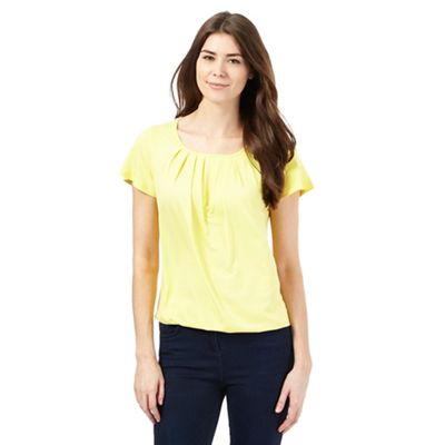 The Collection Yellow pleated chest top
